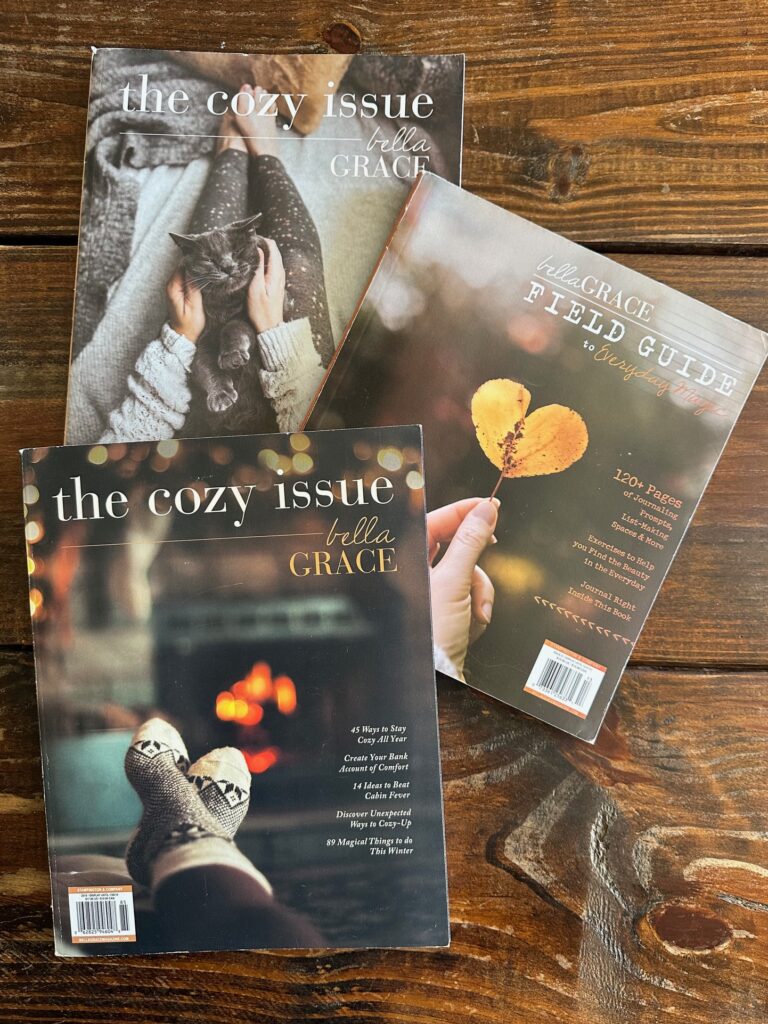 Melanie's photographs published in the "cozy issue" of the Bella Brace magazines