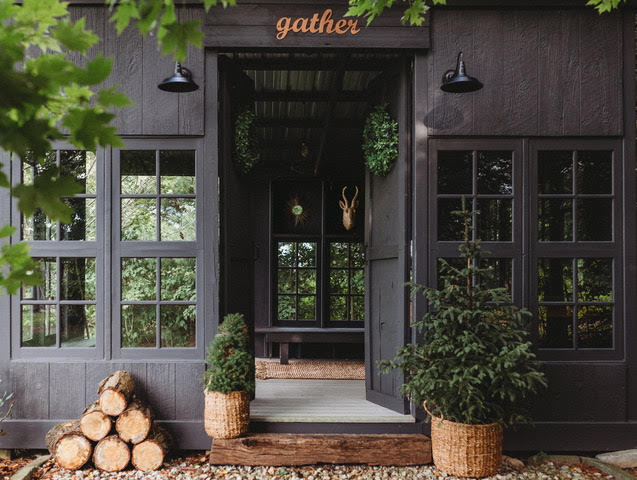 Rustic outdoor building for photography and potting